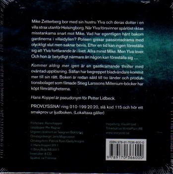 CD Hörbuch SCHWEDISCH Kommer Aldrig Mer Igen Hans Koppel Swedish Schweden NEU